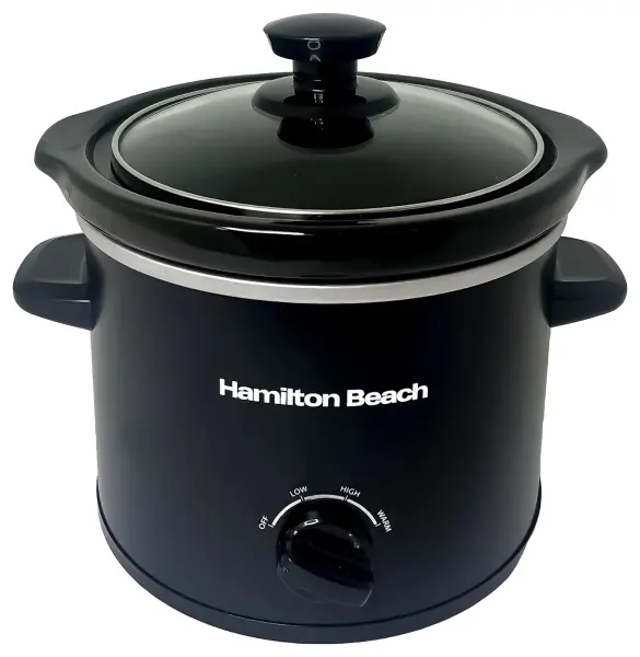 HAMILTON BEACH - 1.8L 90W Mighty Mini Slow Cooker - Black
