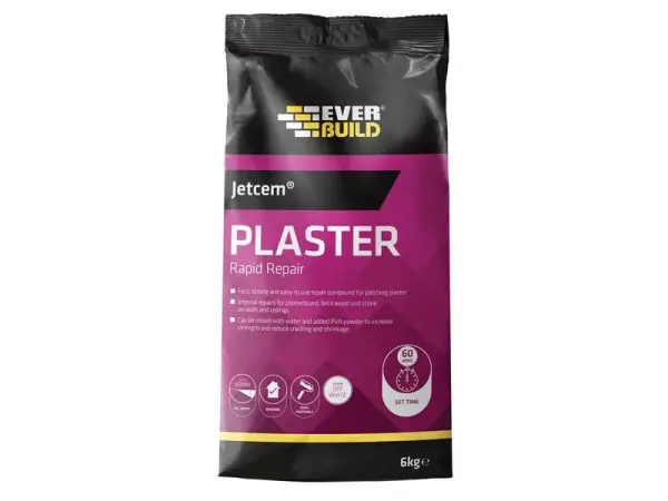 Everbuild Sika Jetcem Quick Set Patching Plaster, 6kg