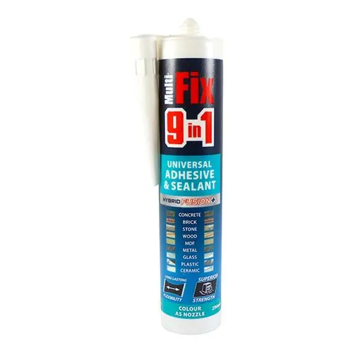Timco 9 in 1 Multipurpose Adhesive & Sealant, White, 290ml