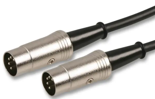 PULSE 2m 5-Pin 180° Midi DIN Plug to Plug Lead