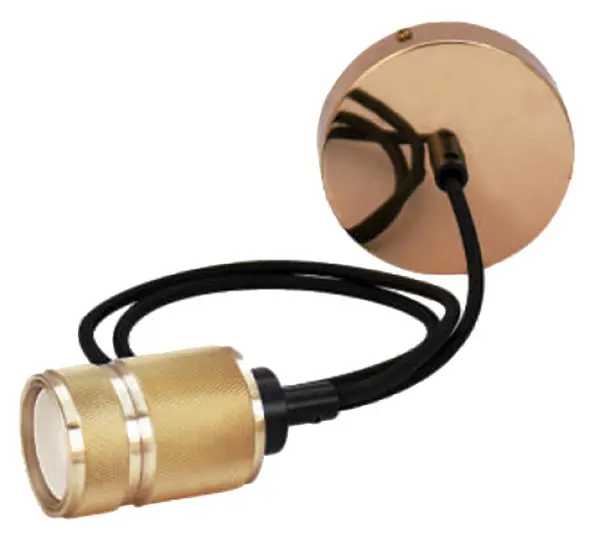 TIME LED מנורת תלייה אנטיק, טקסטורה מוברשת בזהב, E27