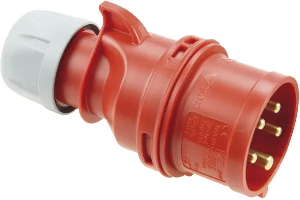 PCE 32A 400V Cable Mount CEE Plug, 3P+N+E, Red, IP44
