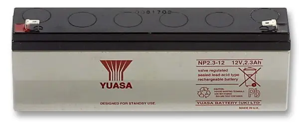 YUASA NP2.3-12 12V 2.3Ah Sealed Lead Acid Battery