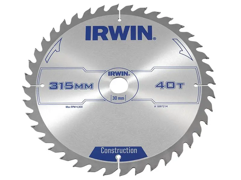 IRWIN Univerzální pilový kotouč pro stolní a úhlovou pilu, 315mm x 30mm, 40 zub