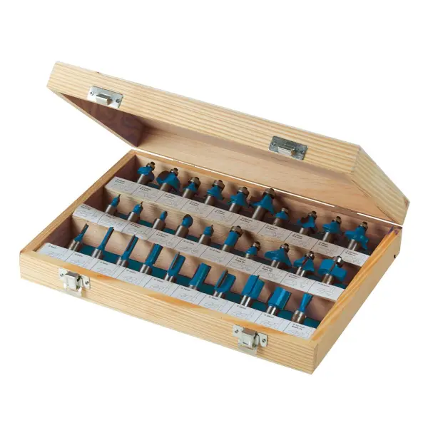 Silverline 1/2-inch TCT Router Bit Set, 30-Piece