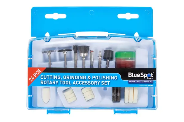 Blue Spot Tools 24-Piece Rotary Tool Accessory Set