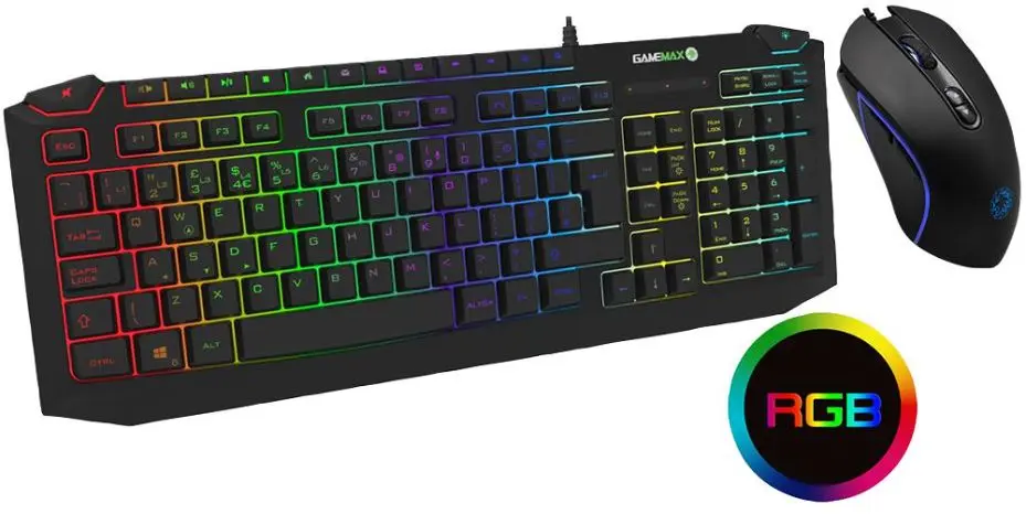 GAMEMAX Pulse RGB Kit Tastiera e Mouse da Gaming