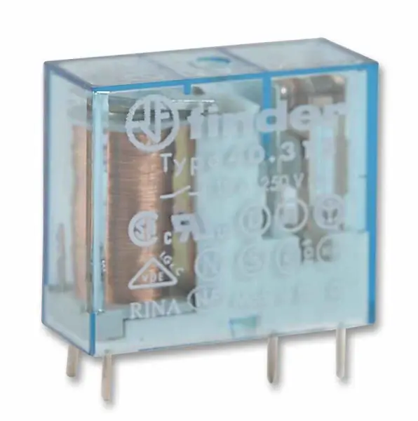 Relais de circuit imprimé FINDER, 10A SPCO, 12V CC