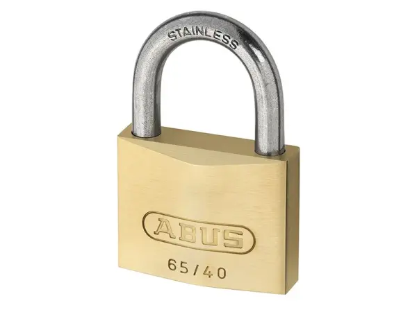 ABUS Mechanisches Messingschloss 65IB/40mm mit Edelstahlbügel, gleiche Schlüsse