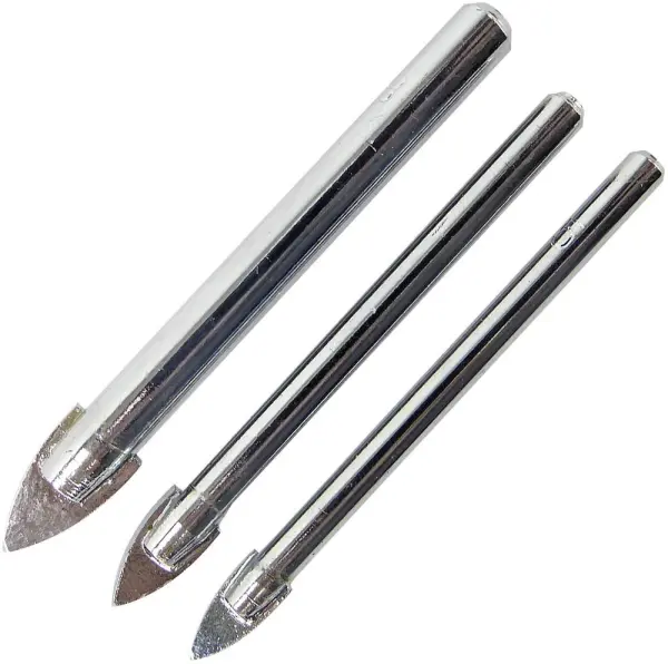 Toolpak Tile & Glass Drill Bit Set 3 Piece, 5mm 6mm 8mm