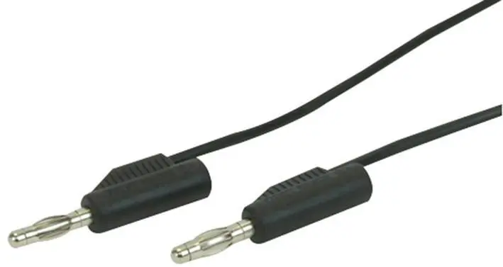 Pro Signal Black 4mm Stackable Banana Plug Test Lead - 0.5m