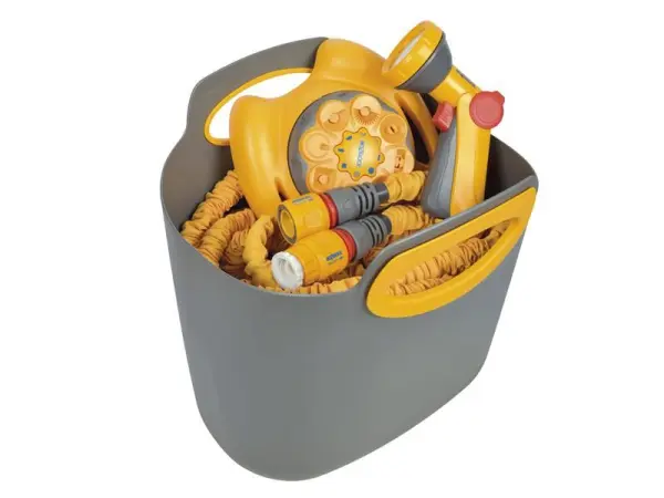 Hozelock Superhoze City Bag Plus Conjunto, 15m, Pistola de Rega e Aspersor