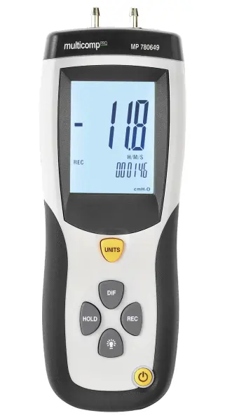 Multicomp Pro Handheld Pressure Manometer 0-5psi