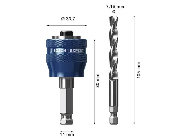 Bosch EXPERT Power Change Plus Pilot Drill 7.15mm x 105mm