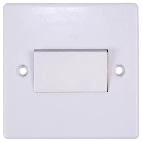 Fan Isolator Switch, 3 Pole, 10A, White, Surface Mount