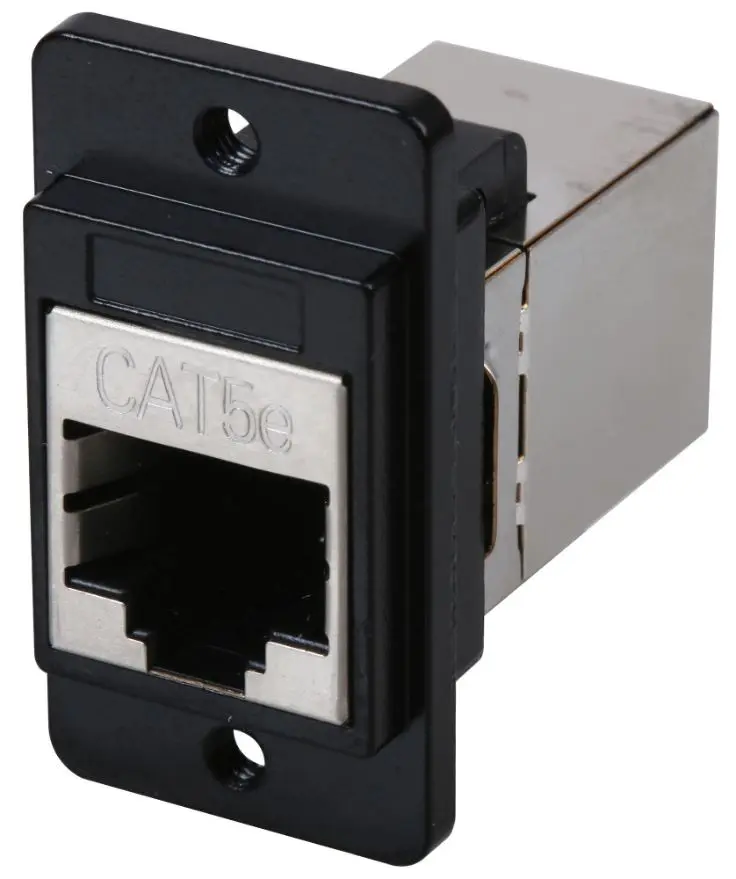Cliff Dual Entry RJ45 Cat5e Shielded Feedthrough Connector