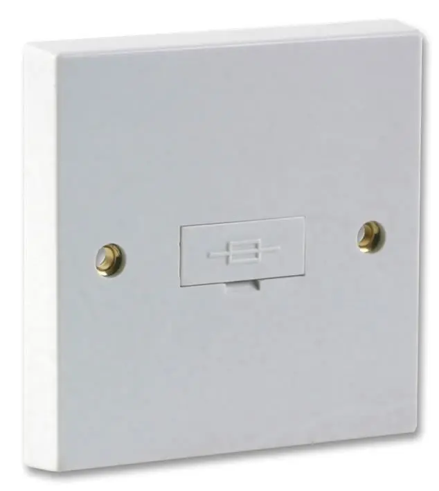 PRO ELEC Fused Connection Unit, White, Unswitched