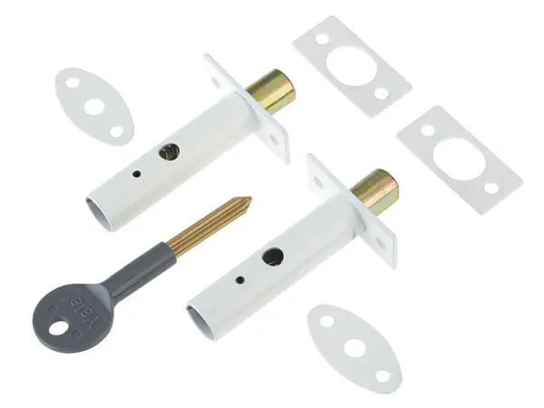 Yale Locks - PM444 Türsicherheitsbolzen, weiß, 2er Pack