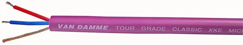VAN DAMME Tour Grade Classic XKE - Câble microphone blindé, 100m, pourpre