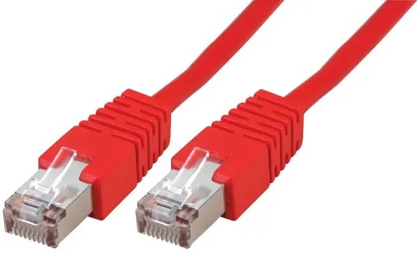 PRO SIGNAL - Kabel Patch Ethernet RJ45 ke RJ45 Cat5e S/FTP 0.5m Merah