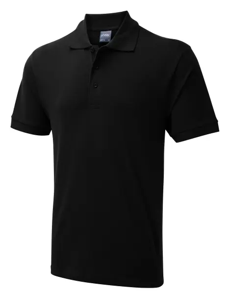 Polo en coton Ultra Uneek - Teinture réactive, Noir, 3XL