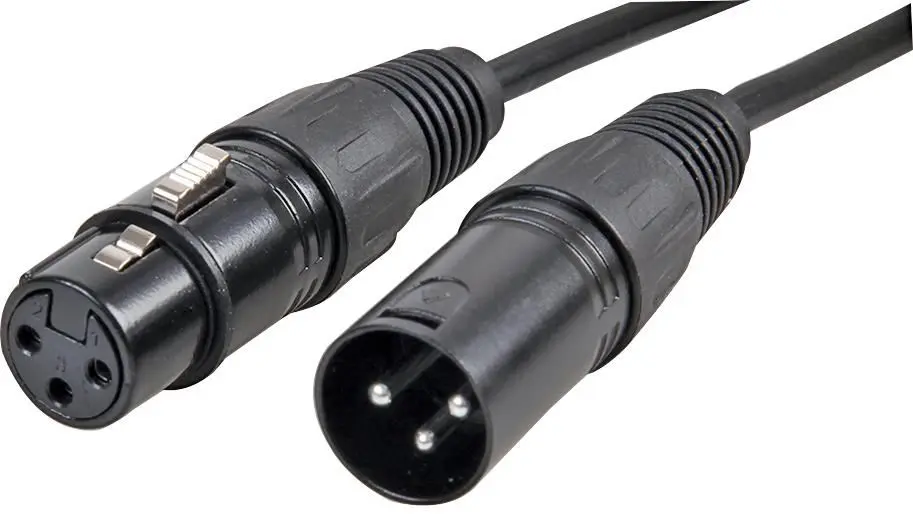 PRO SIGNAL - Kabel Mikrofon XLR Male ke XLR Female, 3 Pin, 50m, Hitam