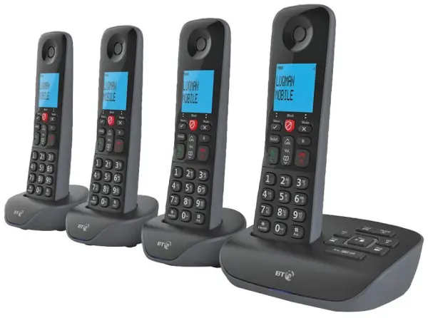 BT Essential Σύστημα Ασύρματου Τηλεφώνου DECT με Φραγή Κλήσεων, 4 Χειριστήρια