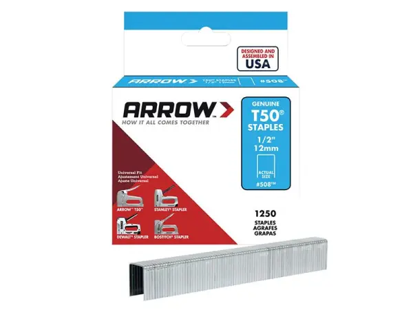 Arrow Punti T50 12mm (1/2 pollice), Confezione da 1250