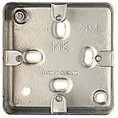 MK - Kotak Permukaan 1-Gang Keluli dengan Knockouts, Kedalaman 40mm