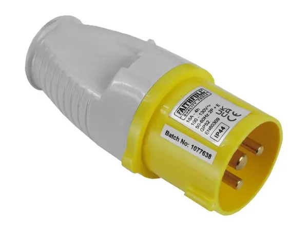 Fiche électrique Faithfull Power Plus 16A 110V jaune