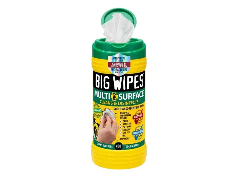 Big Wipes 멀티 서페이스 바이오 프로+ 항바이러스 천 80매