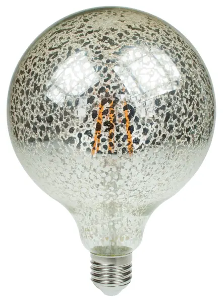 PRO-LITE 6W Crackle Glazed LED Filament Bulb, G125, E27, 1800K, 300lm