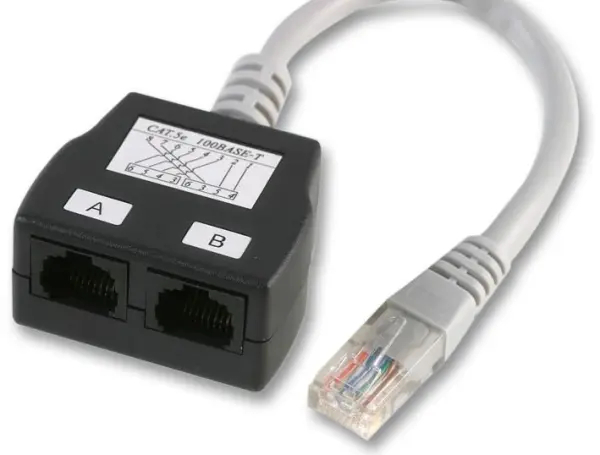 TUK Câble Économiseur Ethernet Cat5e Blindé, Gris, 150mm
