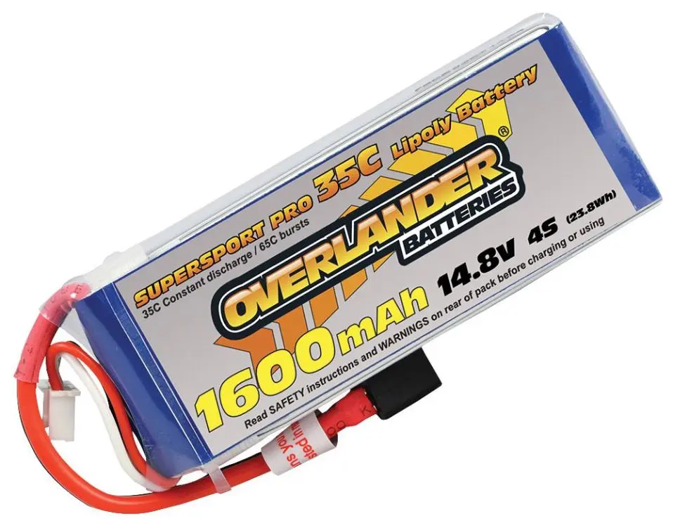 Overlander LiPo RC baterie 1600mAh 14.8V 35C s Deans konektorem