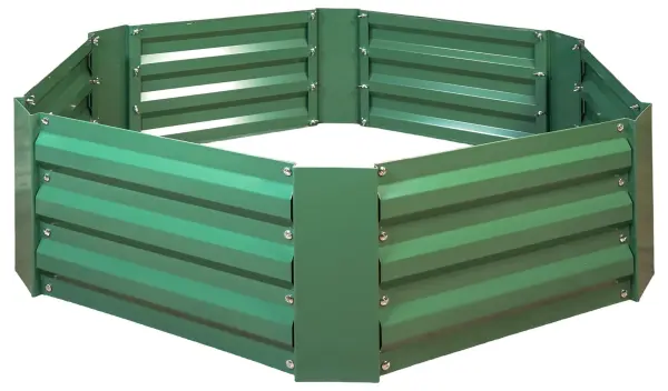 St Helens Metal Hexagon Raised Flower Bed Kit, 300mm High