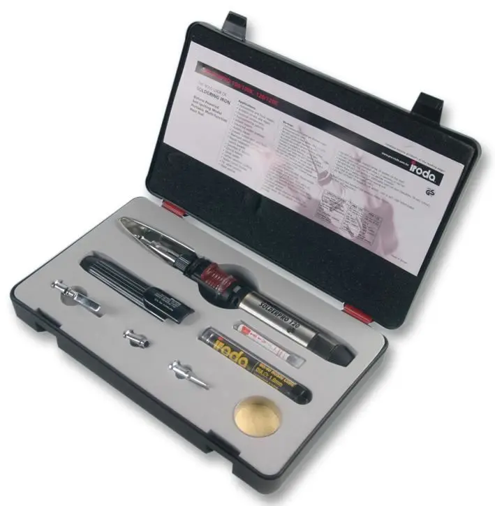 IRODA SolderPro 120 Portable Butane Gas Soldering Iron Kit, 125W