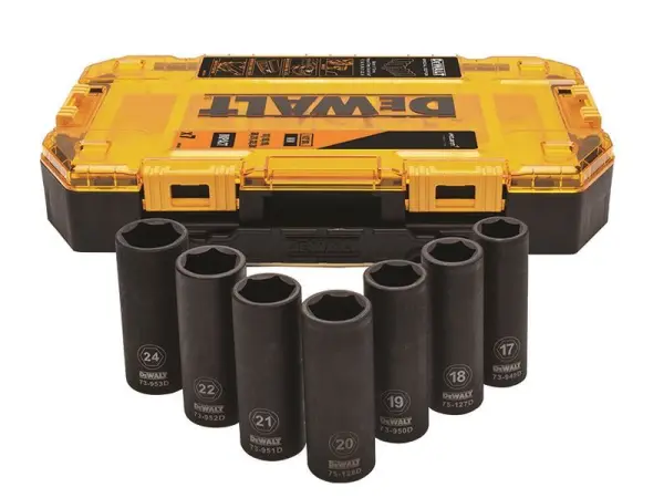 Dewalt McLaren 1/2in Drive Deep Impact Socket Set, 7 Piece