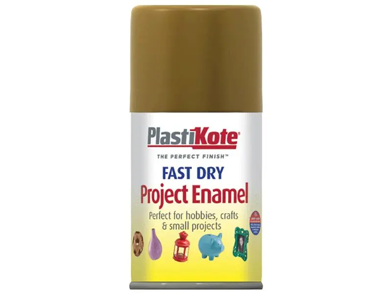 Peinture en aérosol PlastiKote Fast Dry Enamel - Or antique, 100 ml