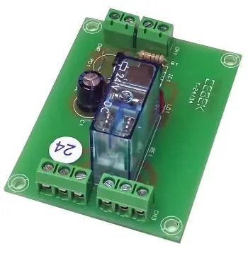 CEBEK - Papan Relay 24V 1 Input dengan 2 Output Dwikutub Bebas