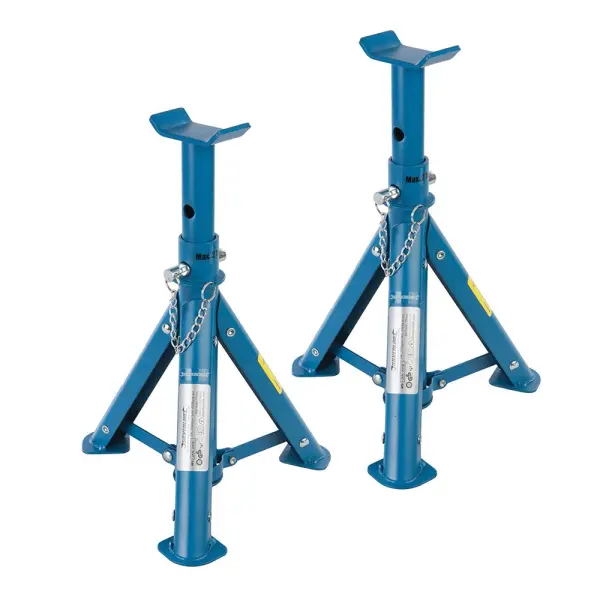 Silverline Folding Axle Stand Set 2 Tonne (2-Piece)