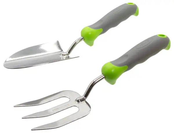 Rolson Garden Hand Trowel & Fork Set, Stainless Steel
