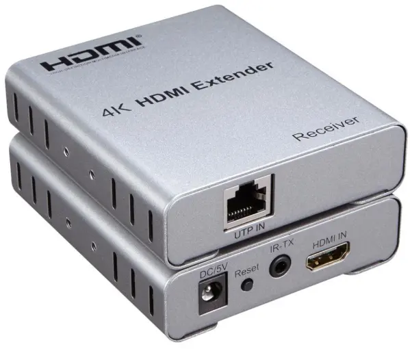 LMS DATA - Extendeur HDMI 4K sur Cat5e/Cat6 avec IR, Portée 50m
