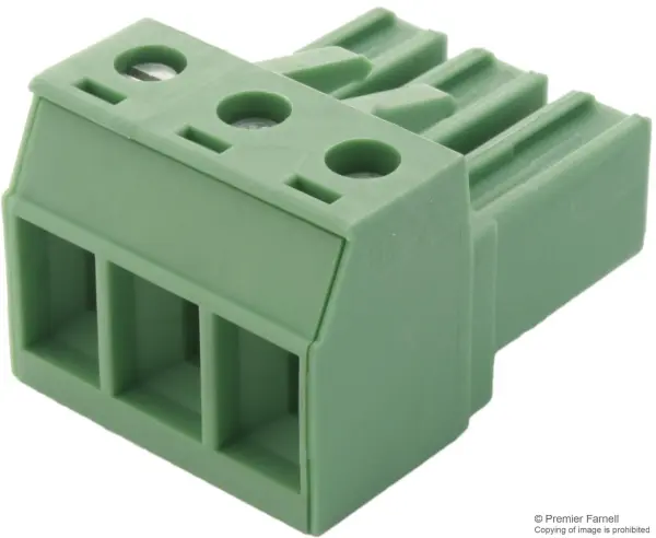 Phoenix Contact 7.62mm Pluggable Terminal Block, 3 Way, 10 AWG