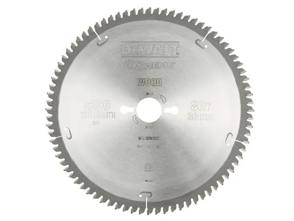 Dewalt - Bilah Gergaji Bulat Siri 40 250 x 30mm x 80T TCG/Neg