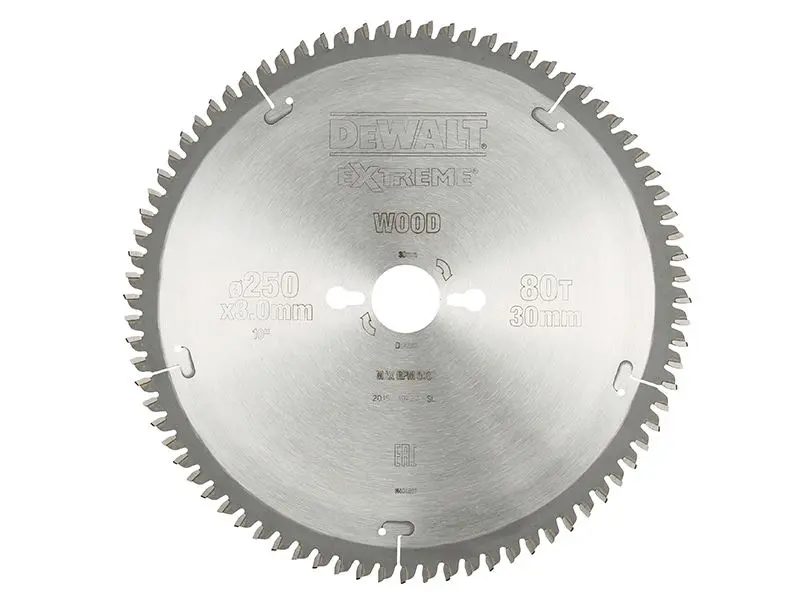 DEWALT Pilařský kotouč řady 40, 250mm x 30mm, 80T TCG/Neg