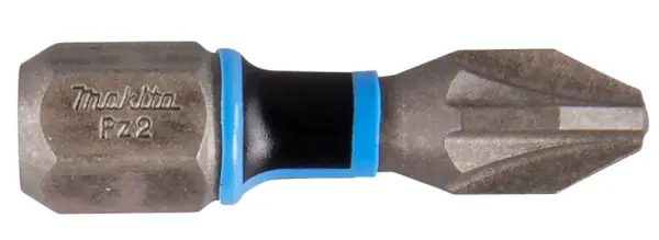 Makita Impact Premier Torsion Screw Bit PZ2, 25 mm, 1/4″, 2-Piece