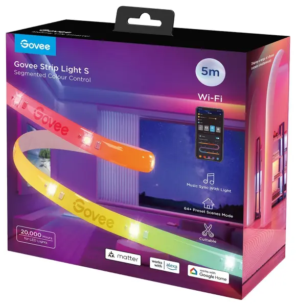 GOVEE RGBIC Smart Indoor LED Strip Light - 5m