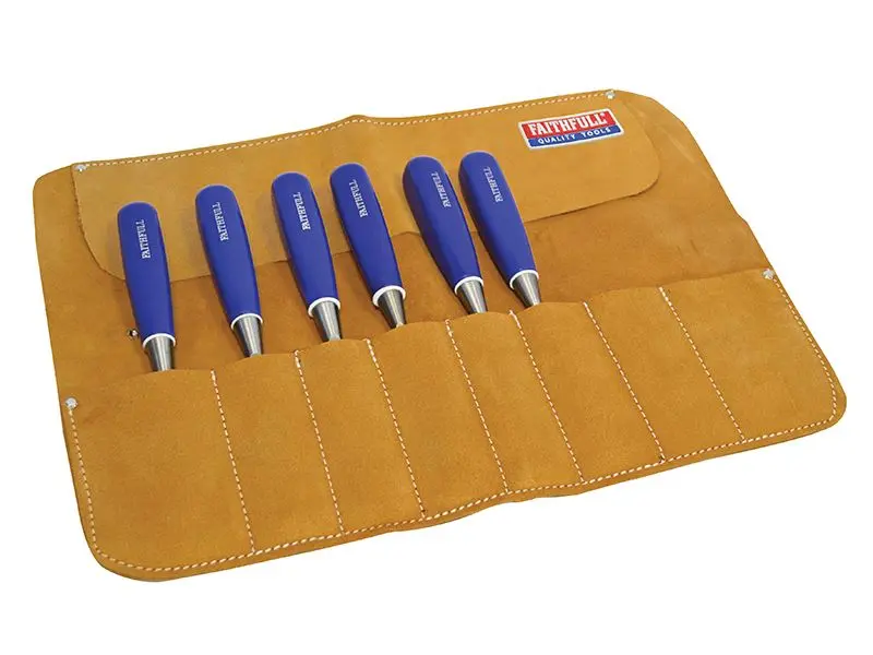 Faithfull Leather Chisel Roll, Water-Resistant, 33 x 47cm
