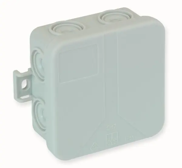 SPELSBERG IP55 열가소성 7-입구 접속박스, 75x75x37mm