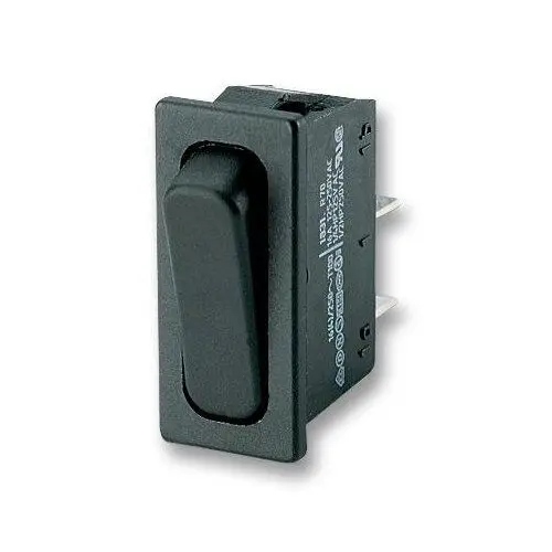 MARQUARDT 1830 Series Rocker Switch SPST-NO On-Off 6A 250V Panel Mount Black